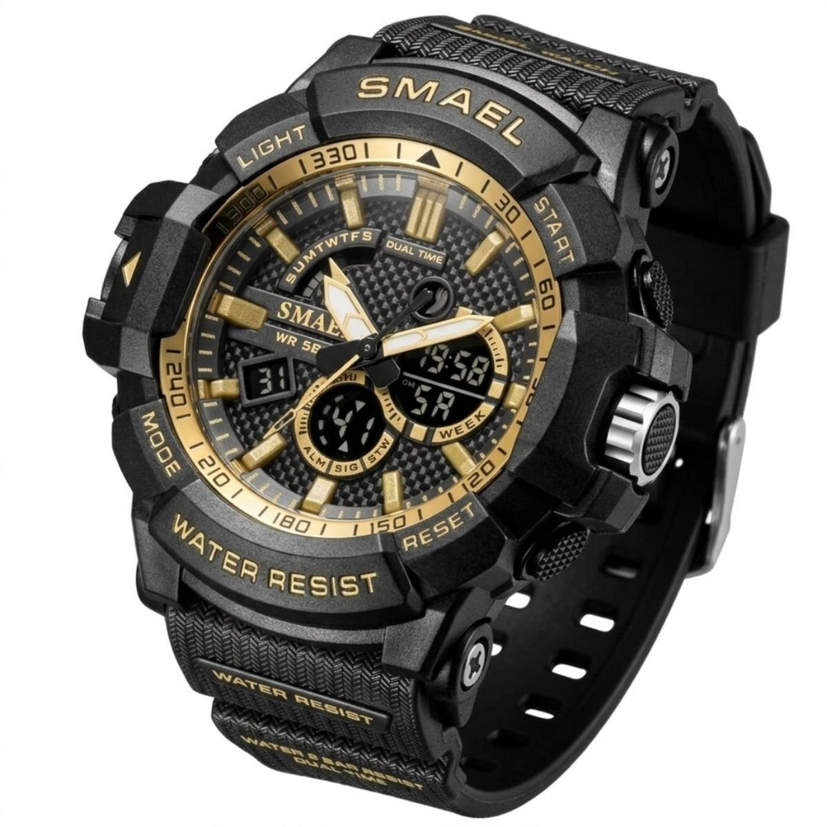 Relógio Masculino Smael AnaDigi 8036 Preto e Dourado (DCRE: 2024/18132-0) Preto/Dourado 3