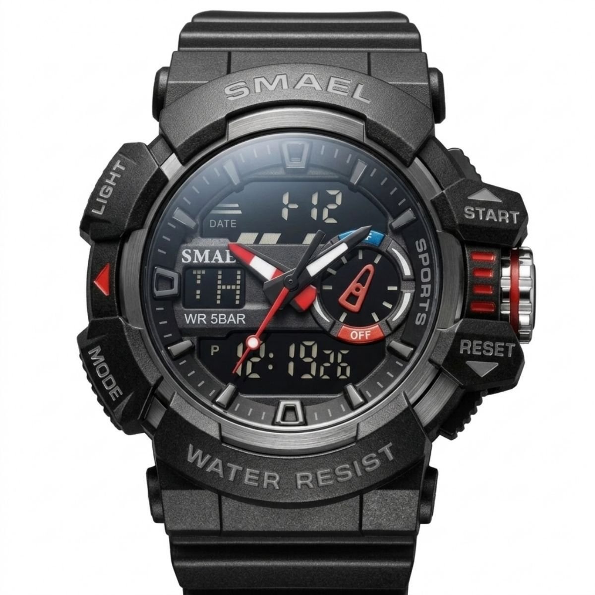 Relógio Masculino Smael AnaDigi 8043 Preto (DCRE: 2024/18132-0)