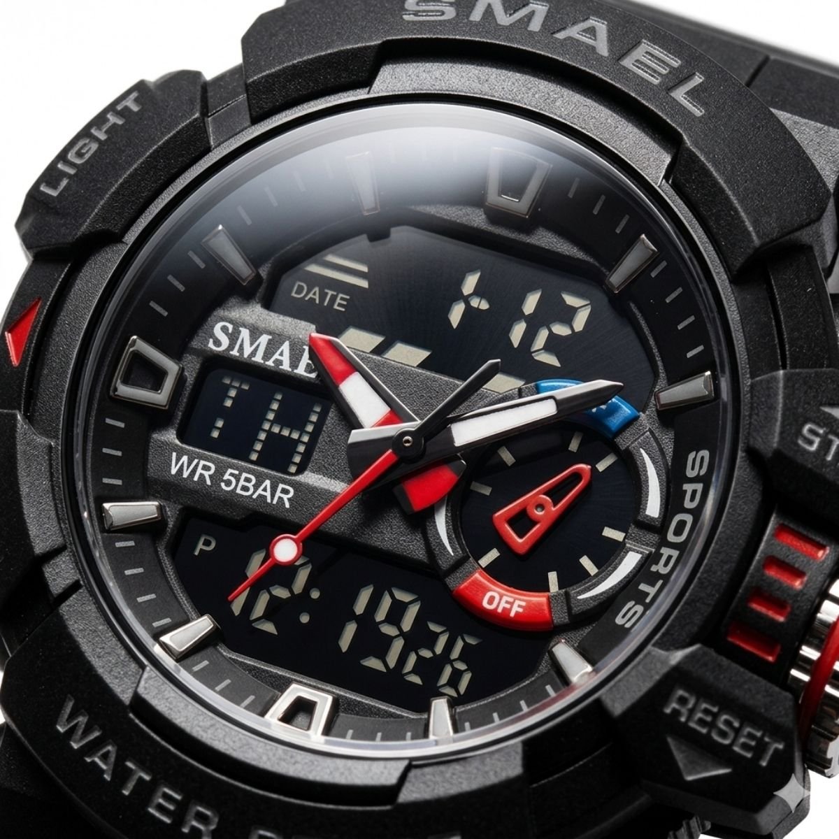 Relógio Masculino Smael AnaDigi 8043 Preto (DCRE: 2024/18132-0) Preto 2