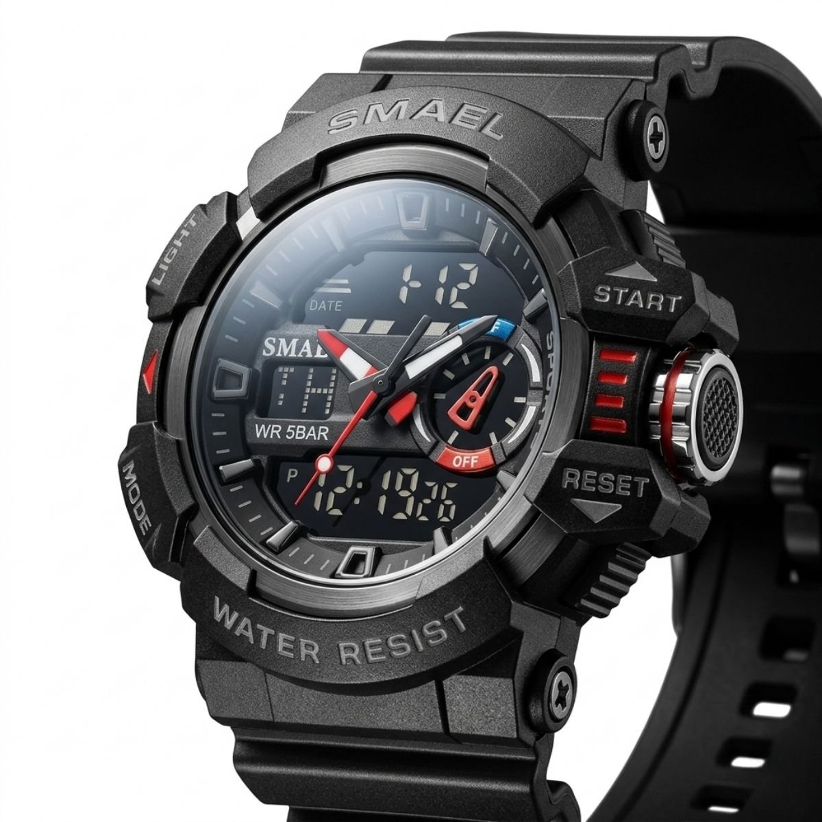 Relógio Masculino Smael AnaDigi 8043 Preto (DCRE: 2024/18132-0) Preto 3