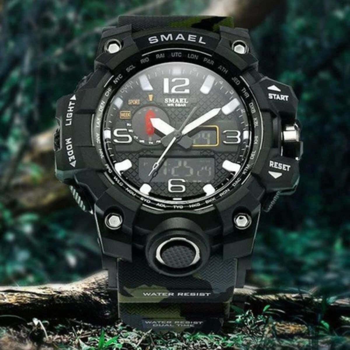 Relógio Masculino Smael AnaDigi 1545D Camuflado e Preto (DCRE: 2024/18132-0) Preto 2