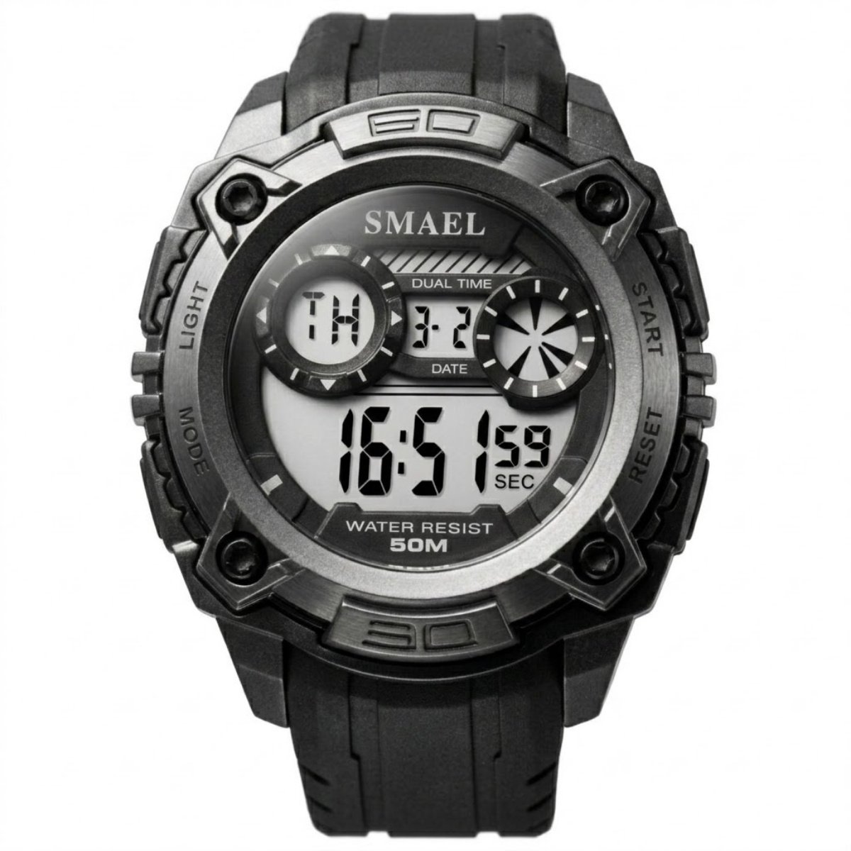 Relógio Masculino Smael Digital 1390 Preto (DCRE: 2024/18118-4)