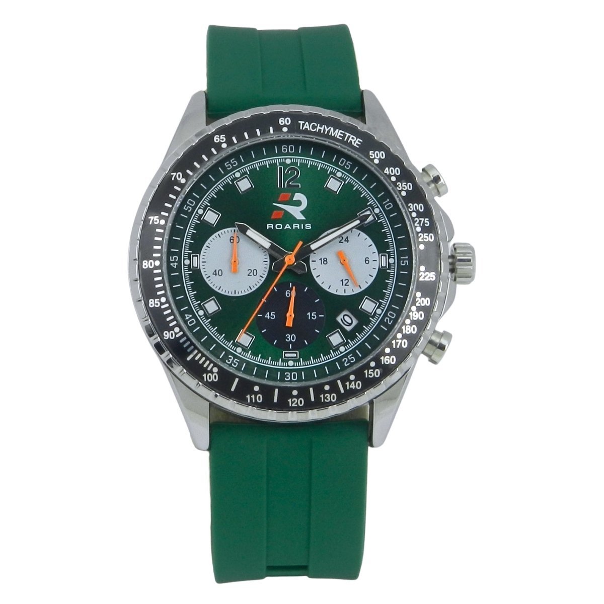 Kit Relógio Masculino Troca Pulseira Roaris RR00003 Presente Masculino Prata Verde e Preto Prata 10