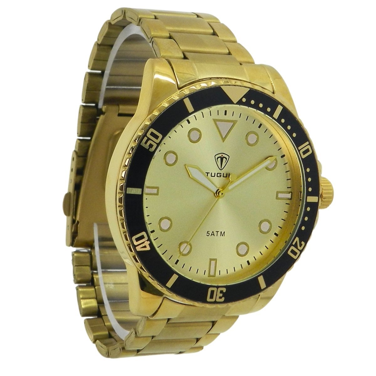 Relógio Masculino Tuguir Analógico TG157-8C Dourado e Dourado e Preto (DCRE: 2023/01610-4) Dourado 3