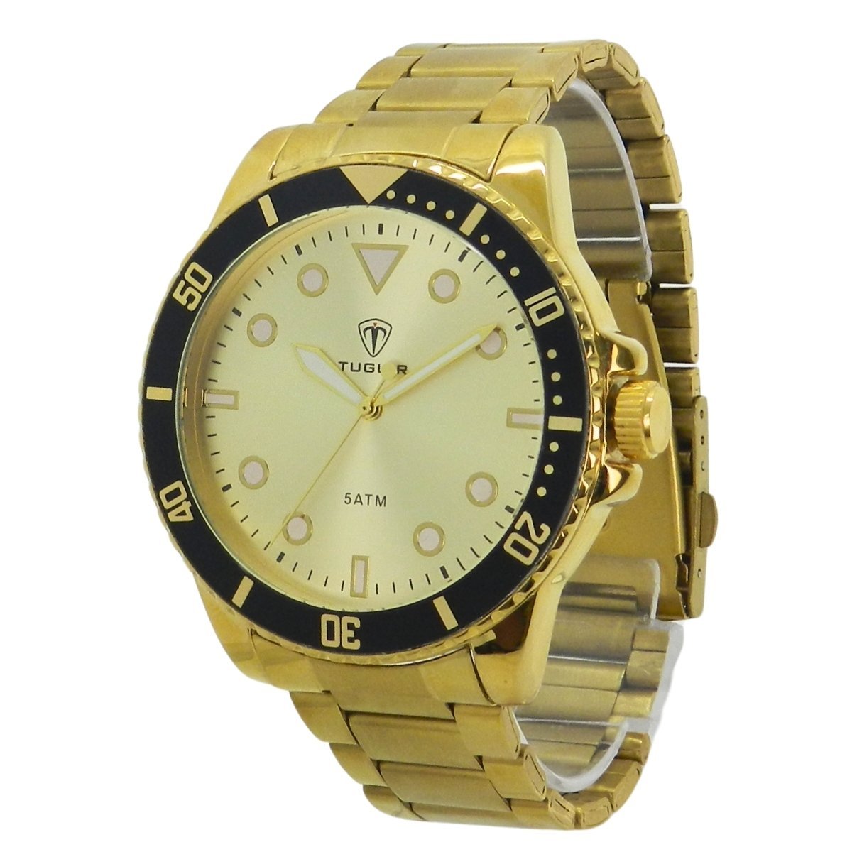 Relógio Masculino Tuguir Analógico TG157-8C Dourado e Dourado e Preto (DCRE: 2023/01610-4) Dourado 4