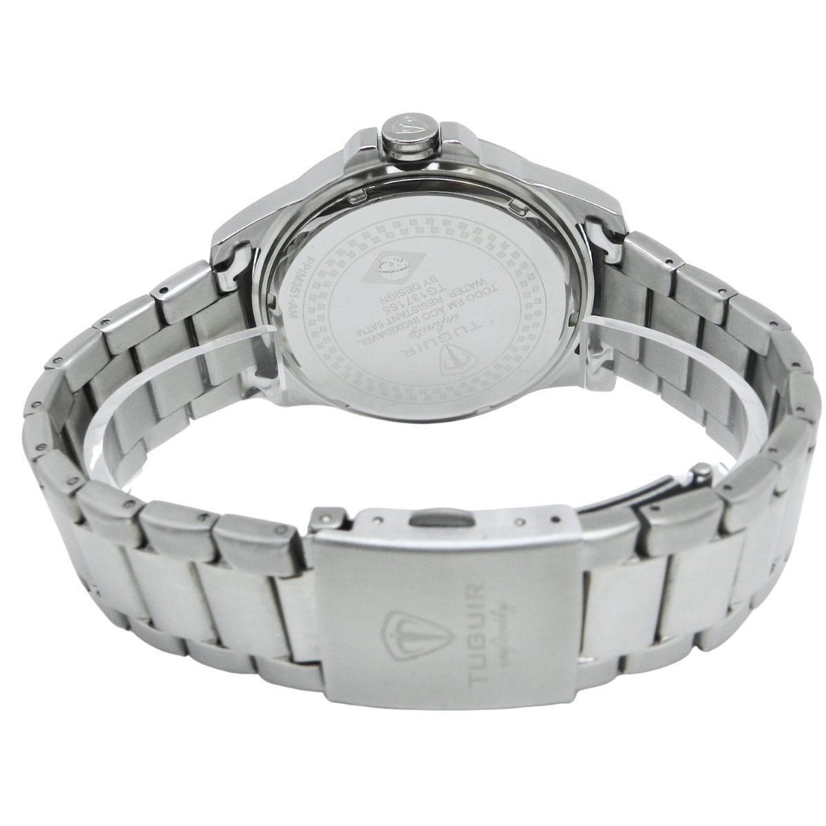 Relógio Masculino de Aço Tuguir Analógico Infinity 6117G Prata e Preto (DCRE: 2024/14948-5) Prata 6