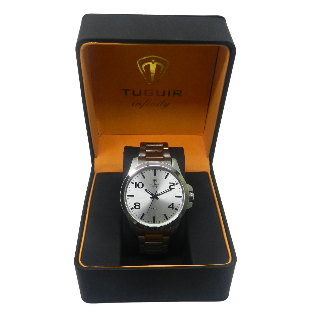 Relógio Masculino de Aço Tuguir Analógico Infinity 6117G Prata e Branco (DCRE: 2024/14948-5) Prata 5