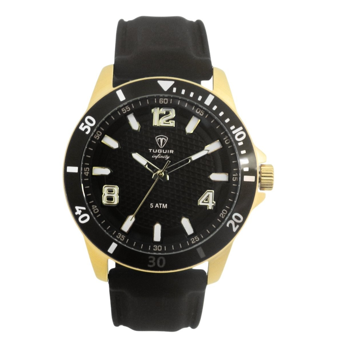 Relógio Masculino de Aço Tuguir Analógico Infinity 9169B Dourado e Preto (DCRE: 2024/14948-5) Dourado/Preto 5