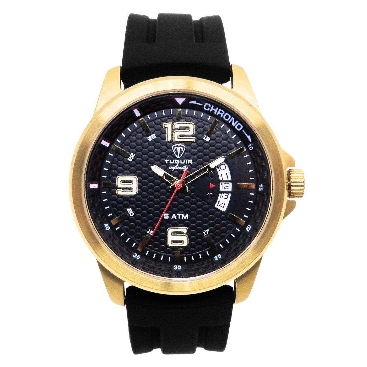 Relógio Masculino de Aço Tuguir Analógico Infinity 9169F Dourado e Preto (DCRE: 2024/14948-5)