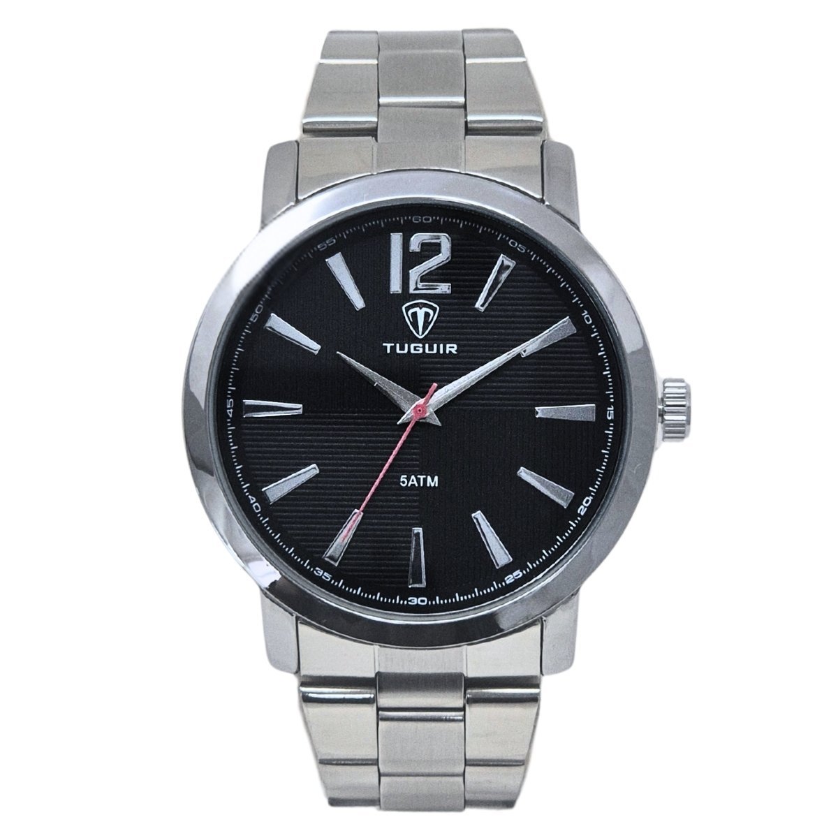 Relógio Masculino Tuguir Analógico TG118 Prata e Preto (DCRE: 2023/04993-2) Prata 5