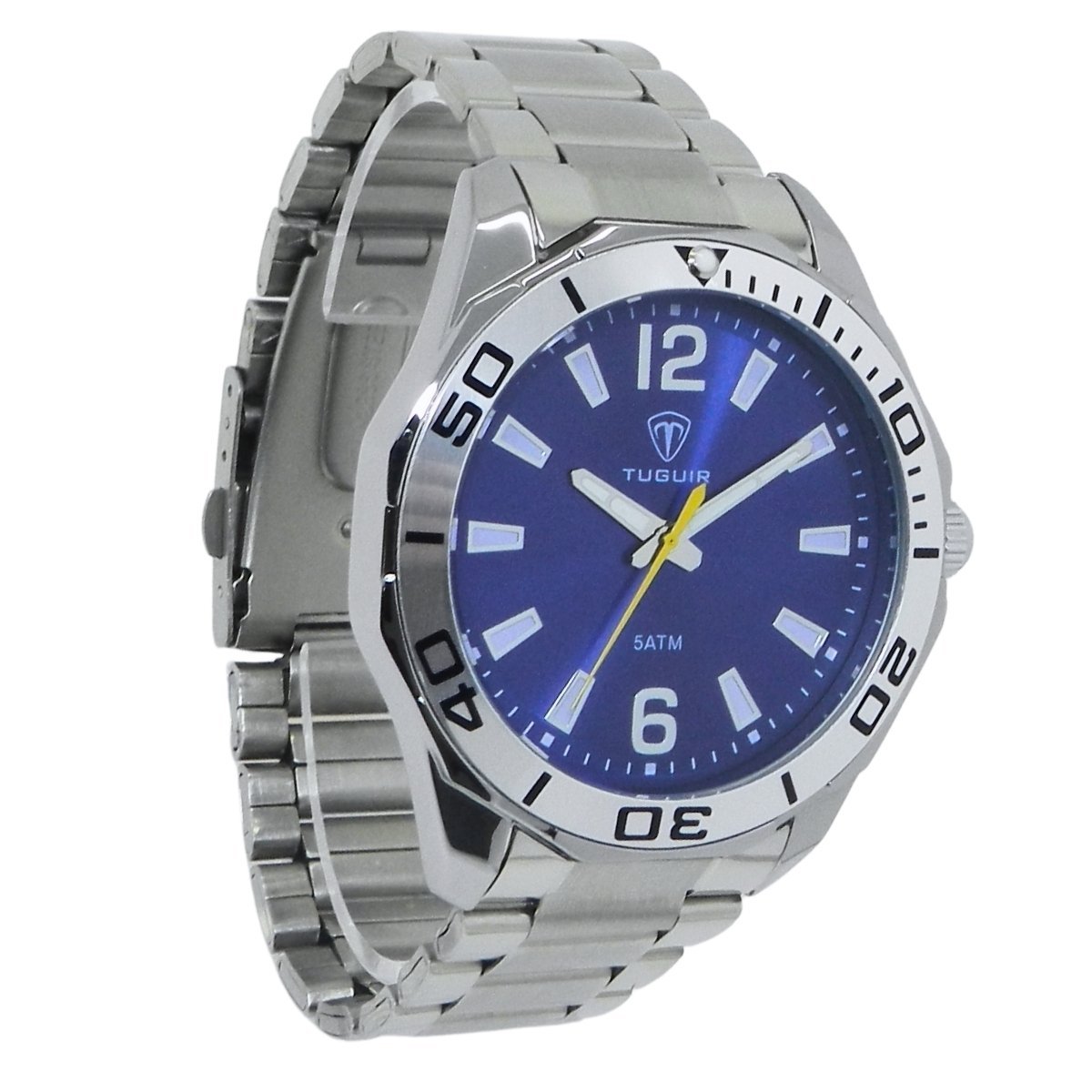 Relógio Masculino Tuguir Analógico TG173-1C Prata e Azul (DCRE: 2024/34302-8) Prata 4