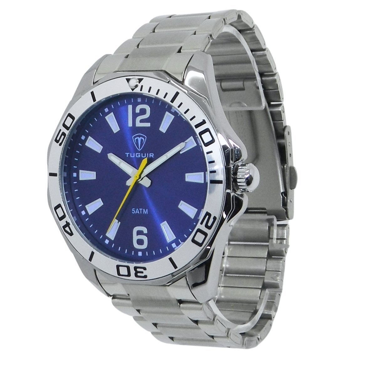 Relógio Masculino Tuguir Analógico TG173-1C Prata e Azul (DCRE: 2024/34302-8) Prata 5