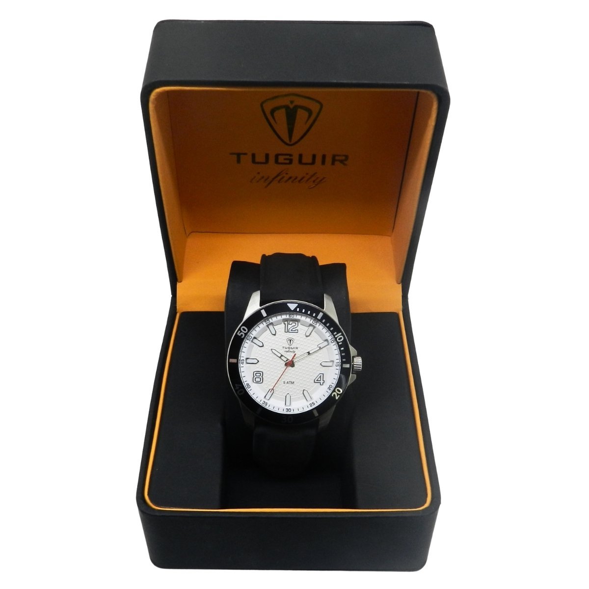 Relógio Masculino de Aço Tuguir Analógico Infinity 9169B Prata e Preto e Branco (DCRE: 2024/14948-5) Prata/Preto 2