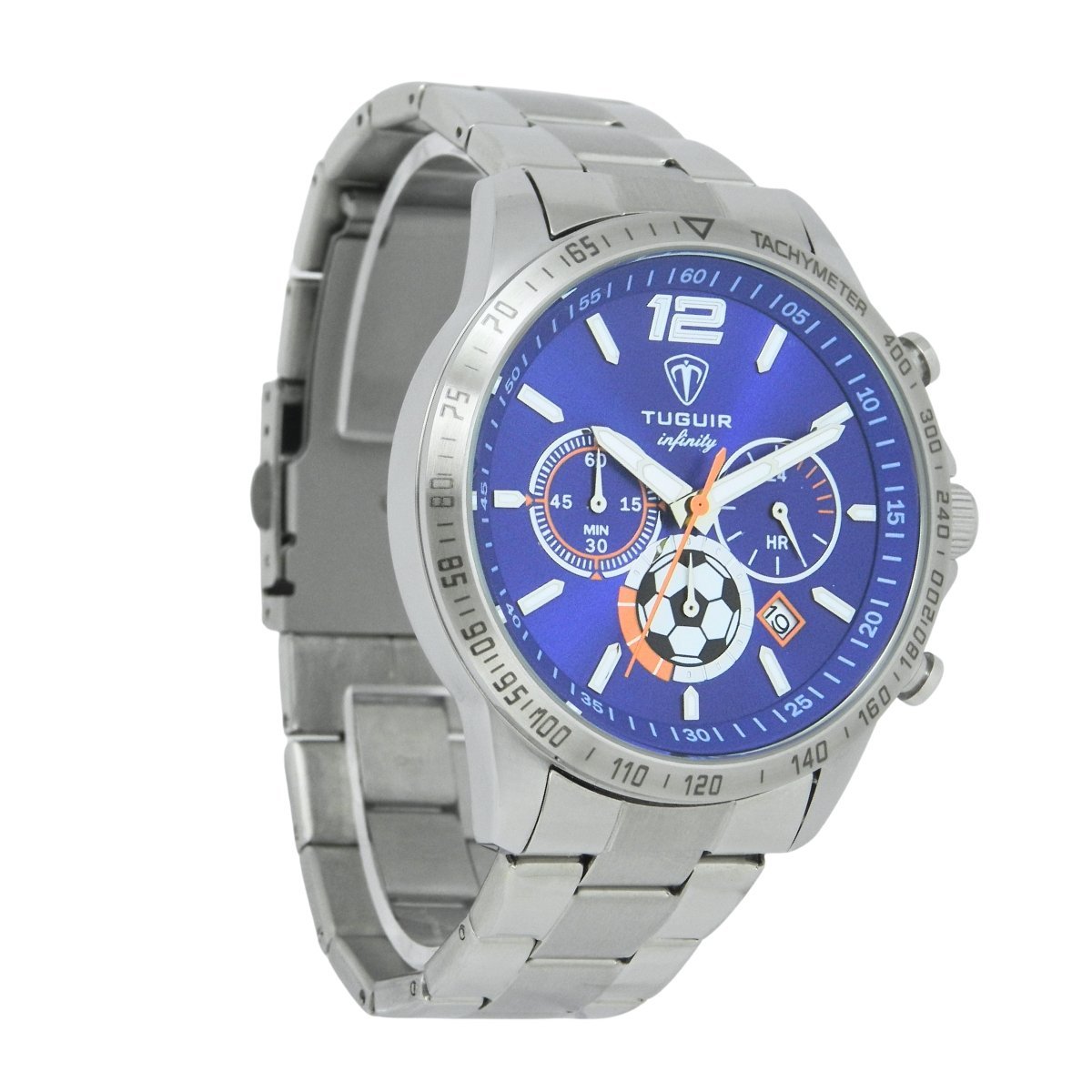 Relógio Masculino de Aço Tuguir Analógico Infinity TGI37243 Prata e Azul (DCRE: 2026/08227-2) Prata 4