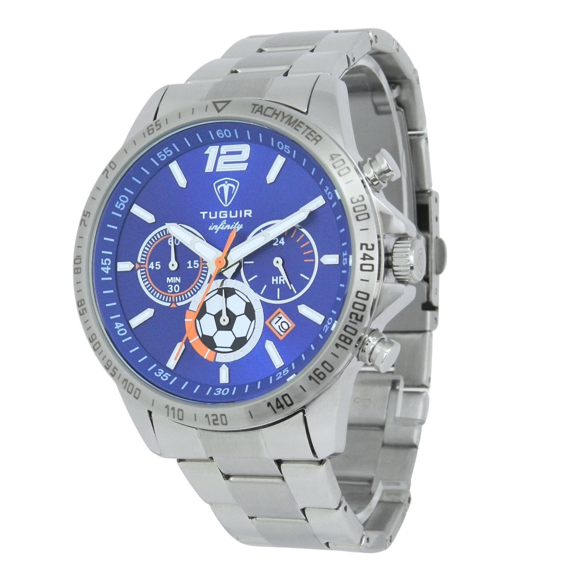 Relógio Masculino de Aço Tuguir Analógico Infinity TGI37243 Prata e Azul (DCRE: 2026/08227-2) Prata 5
