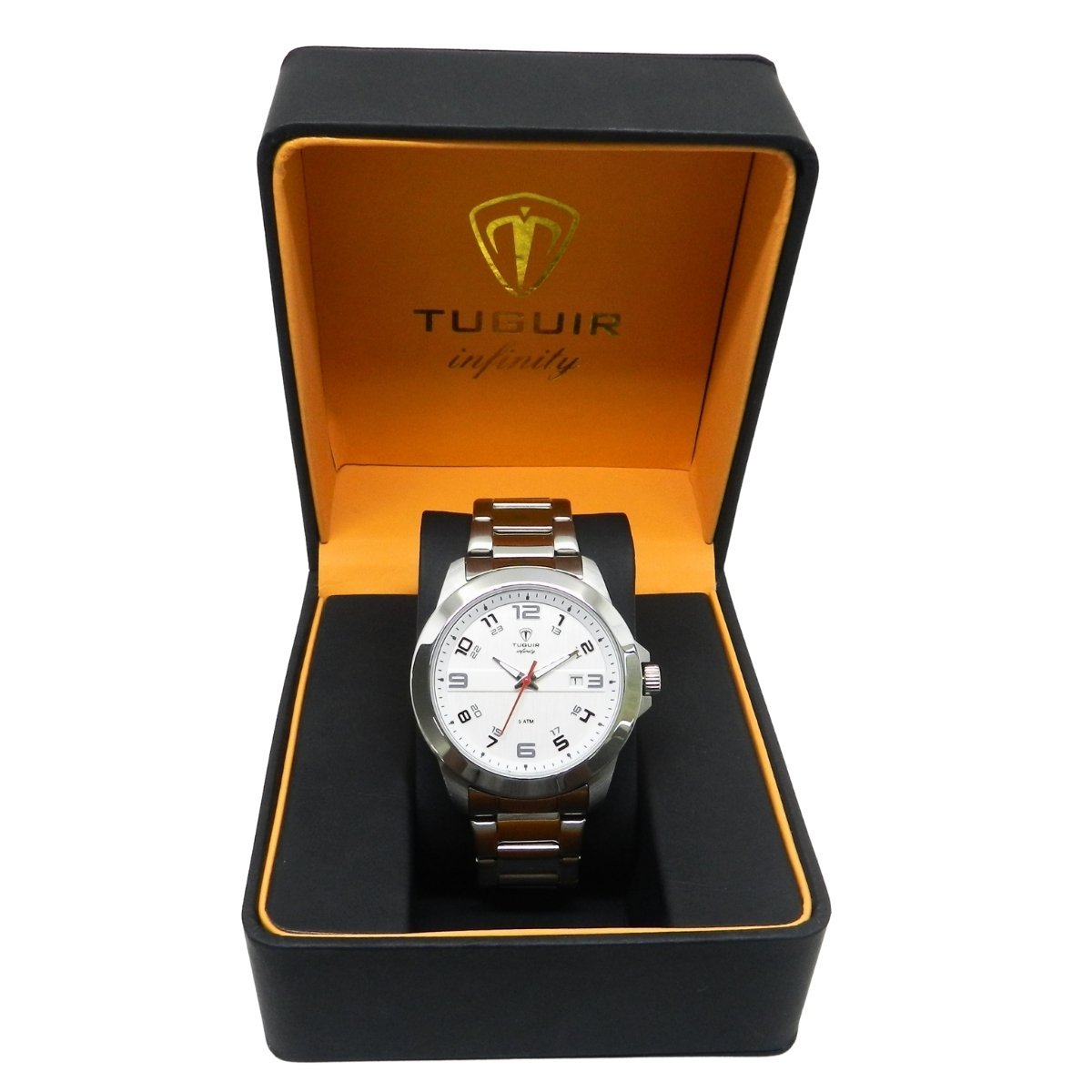 Relógio Masculino de Aço Tuguir Analógico Infinity 9169D Prata e Branco (DCRE: 2024/14948-5) Prata 2