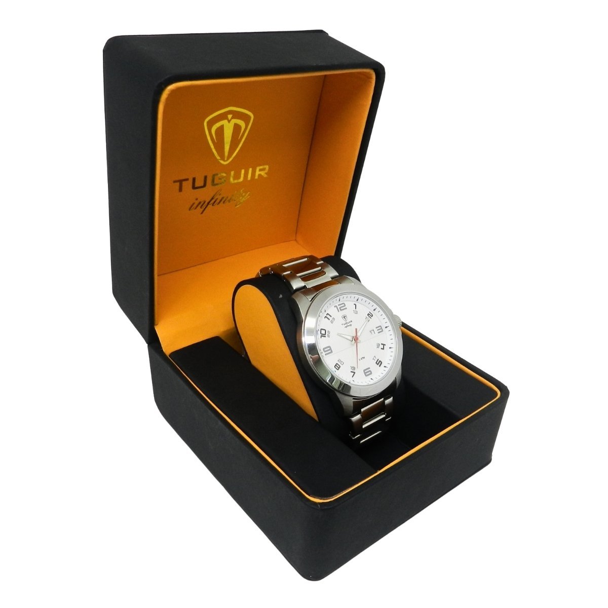 Relógio Masculino de Aço Tuguir Analógico Infinity 9169D Prata e Branco (DCRE: 2024/14948-5) Prata 3
