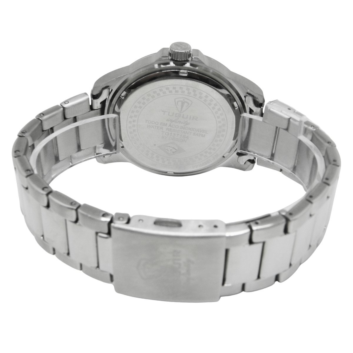 Relógio Masculino de Aço Tuguir Analógico Infinity 9169D Prata e Branco (DCRE: 2024/14948-5) Prata 6