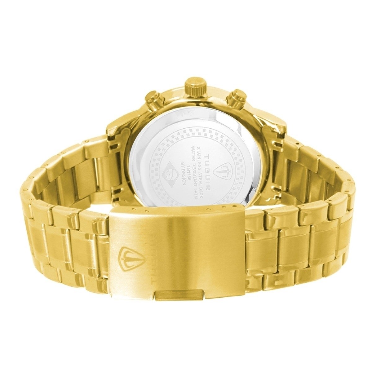 Relógio Cronógrafo Masculino Tuguir Analógico TG3150 Dourado e Preto (DCRE: 2023/28104-5) Dourado 6