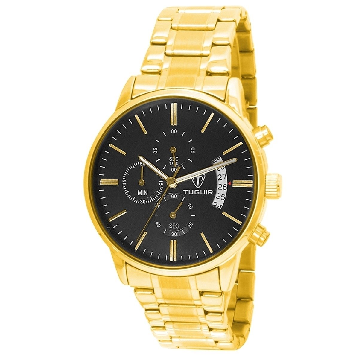 Relógio Cronógrafo Masculino Tuguir Analógico TG3150 Dourado e Preto (DCRE: 2023/28104-5) Dourado 7
