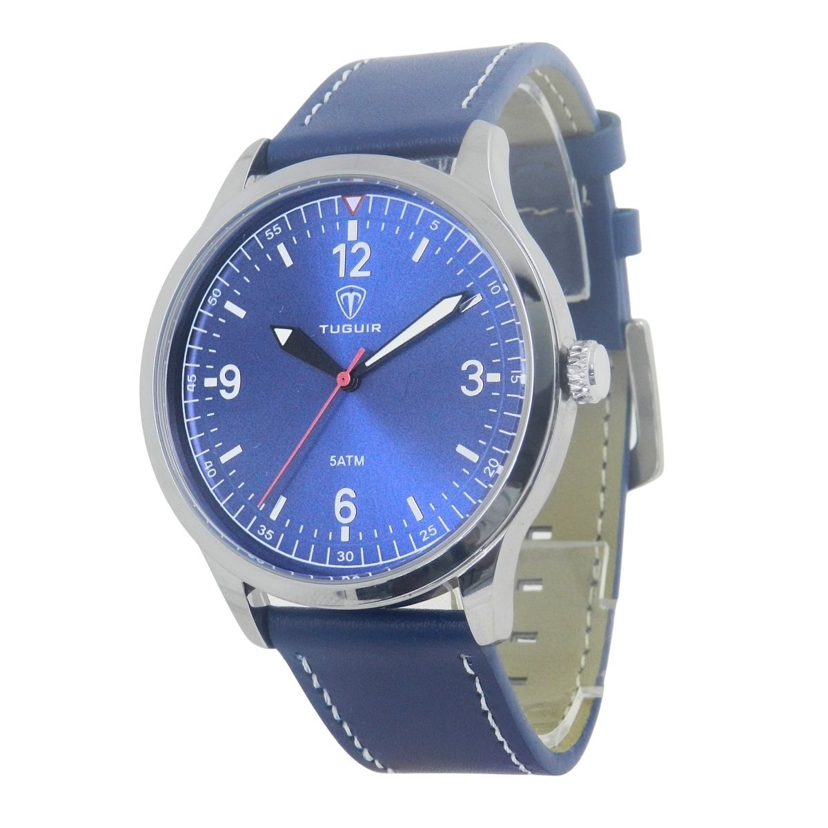 Relógio Masculino Tuguir Analógico TG221 Azul e Prata (DCRE: 2023/04993-2) Prata/Azul 4