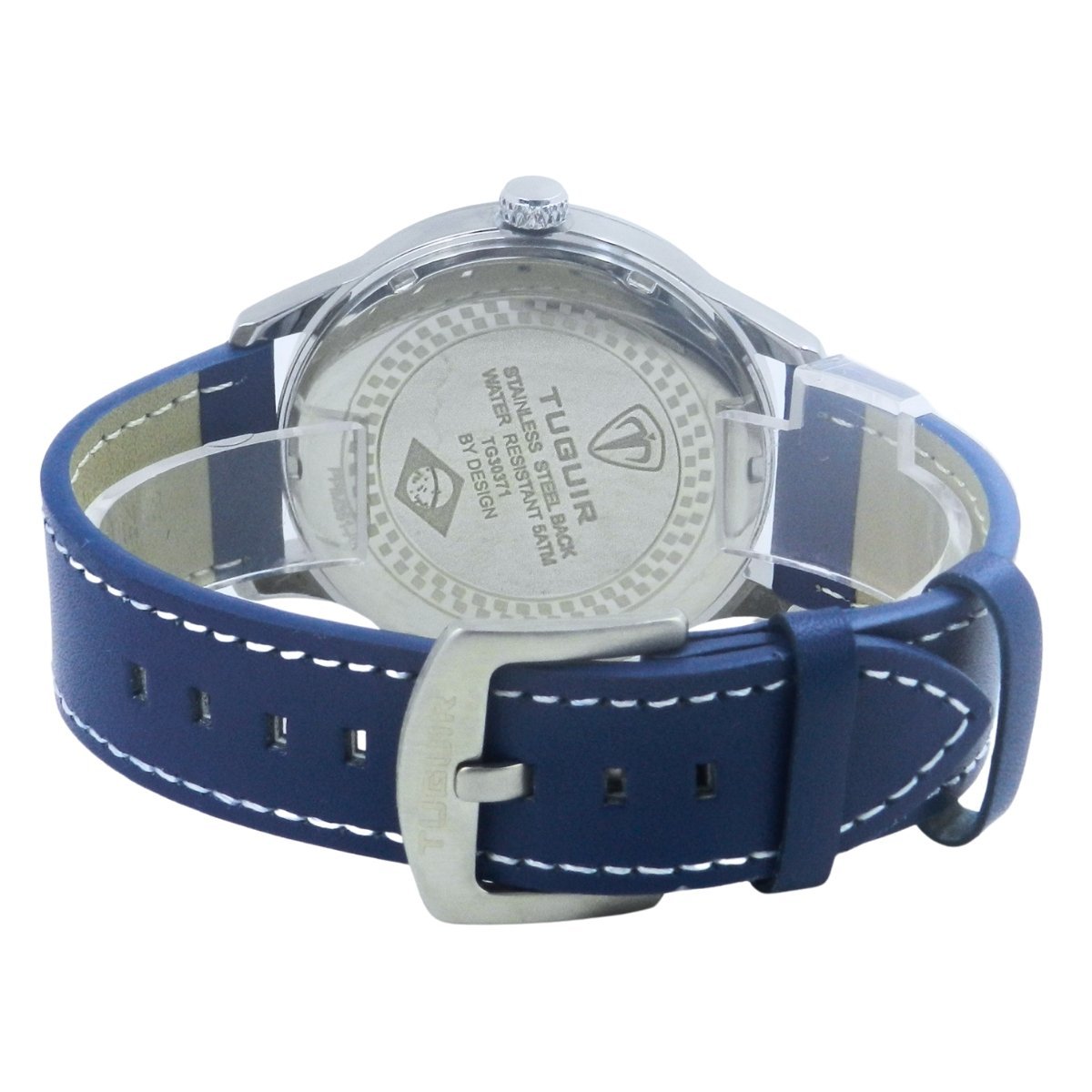 Relógio Masculino Tuguir Analógico TG221 Azul e Prata (DCRE: 2023/04993-2) Prata/Azul 5