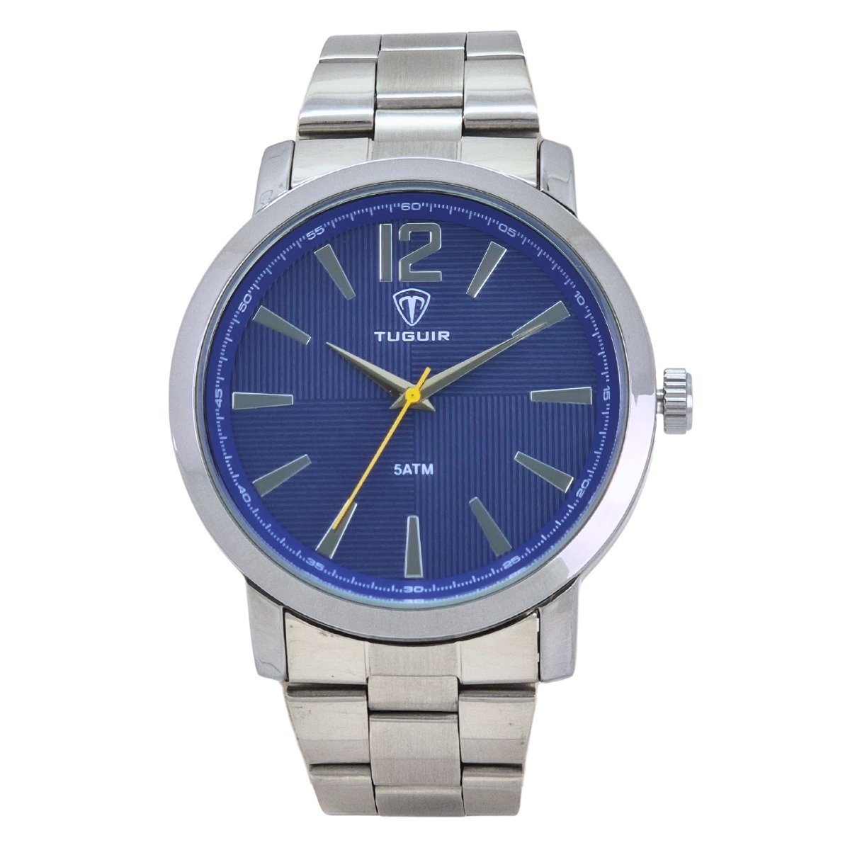 Relógio Masculino Tuguir Analógico TG118 Prata e Azul (DCRE: 2023/04993-2)