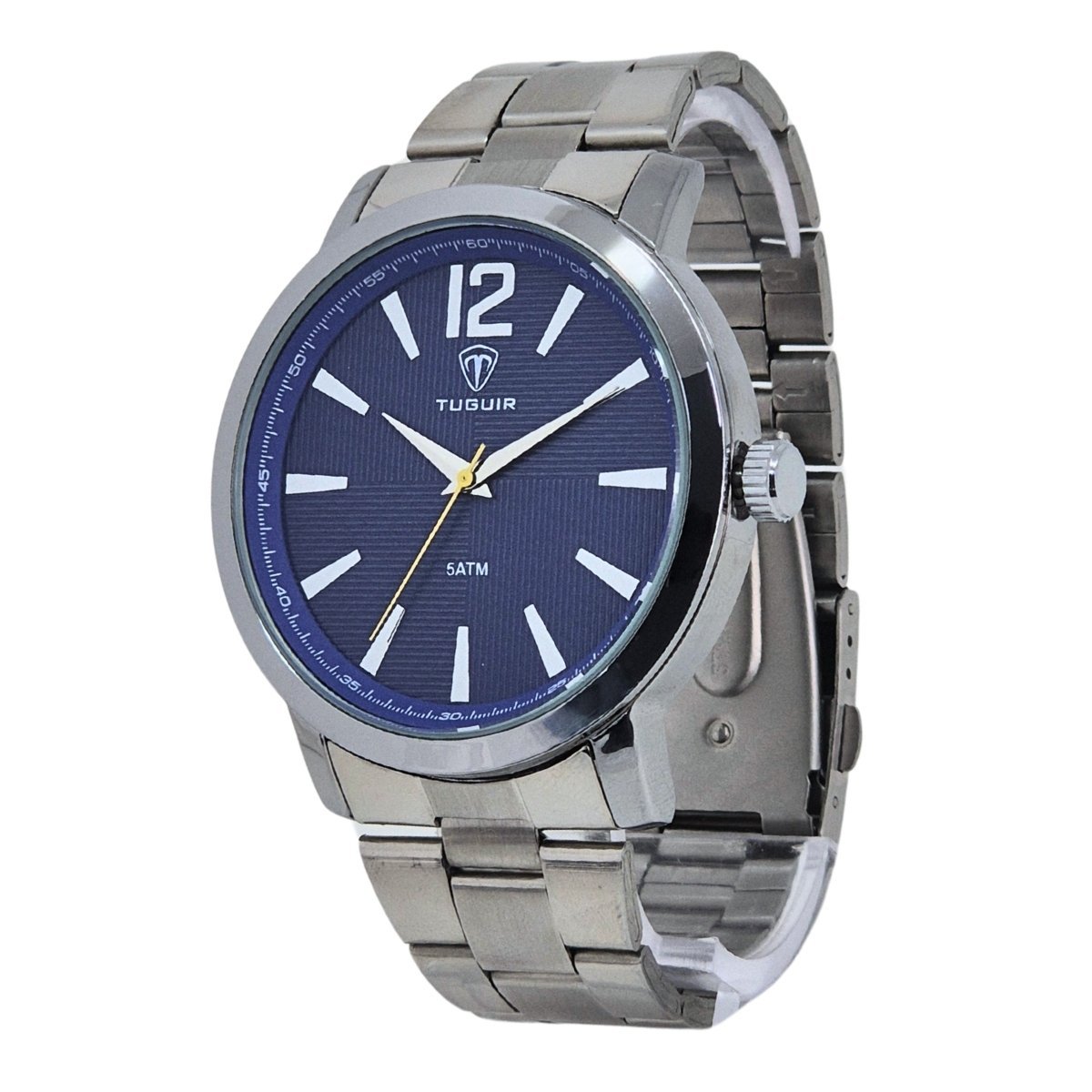 Relógio Masculino Tuguir Analógico TG118 Prata e Azul (DCRE: 2023/04993-2) Prata/Azul 4
