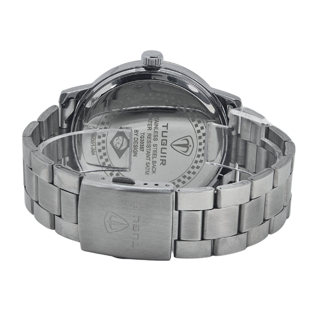 Relógio Masculino Tuguir Analógico TG118 Prata e Azul (DCRE: 2023/04993-2) Prata/Azul 5
