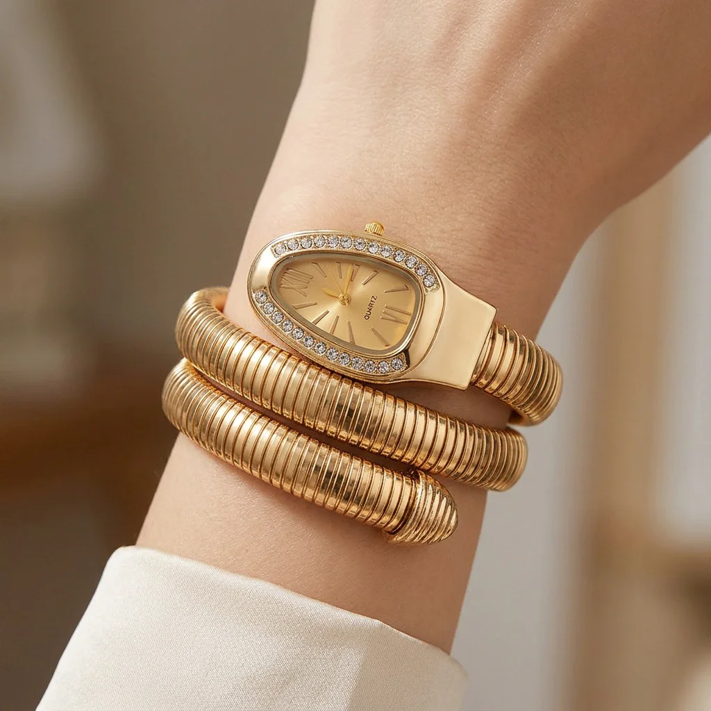 Relogio Snake Dourado- Gold Dourado 2