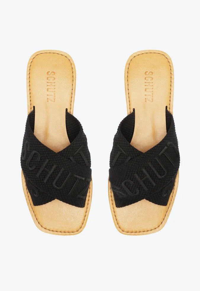 Rasteira Schutz X Preta Preto 3