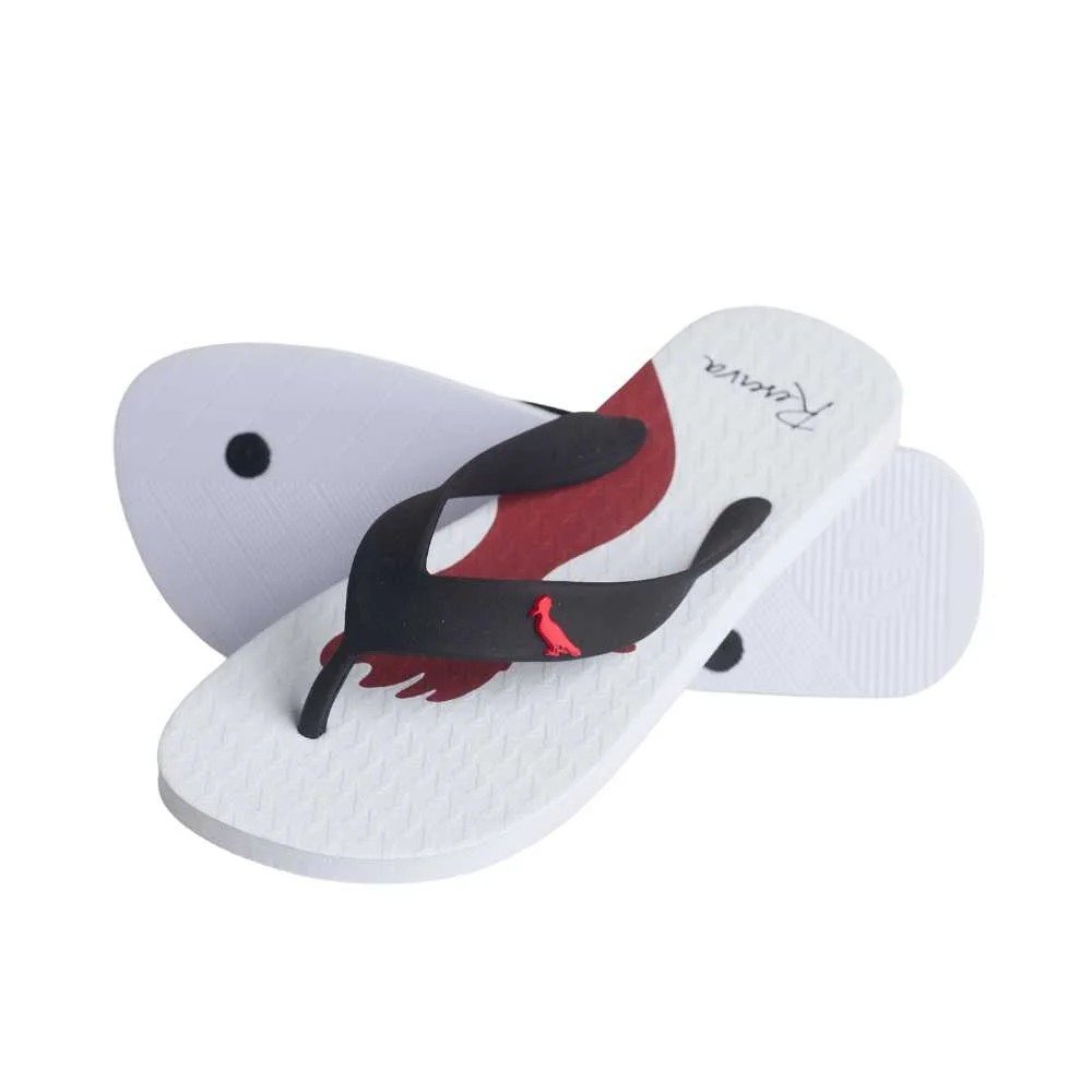 Chinelo Reserva Adulto Branco Branco/Preto 2