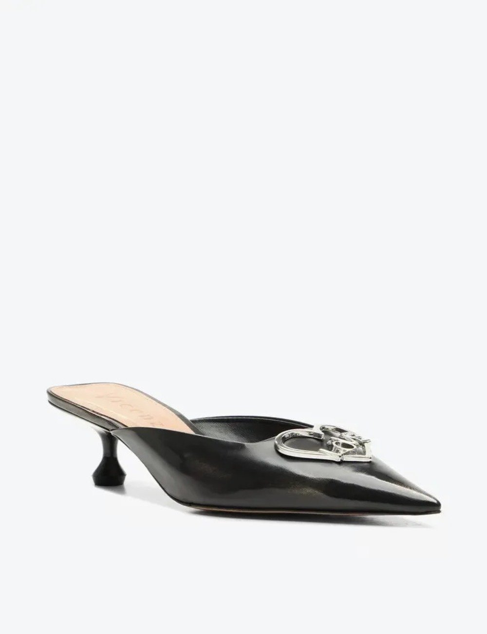Scarpin Vicenza Metalizado Preto Preto 2