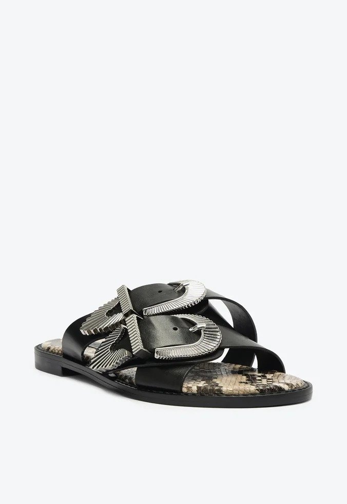 Rasteira Schutz Preto  Preto 3