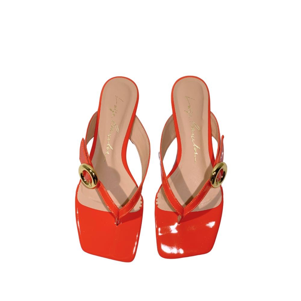 Rasteira Luiza Barcelos com Fivela Laranja Laranja 2