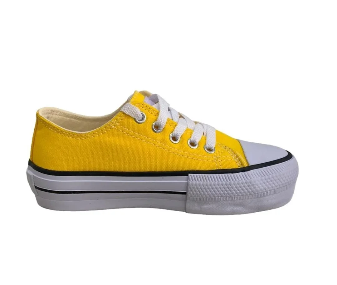 Tênis Infantil World Colors  Plataforma Amarelo