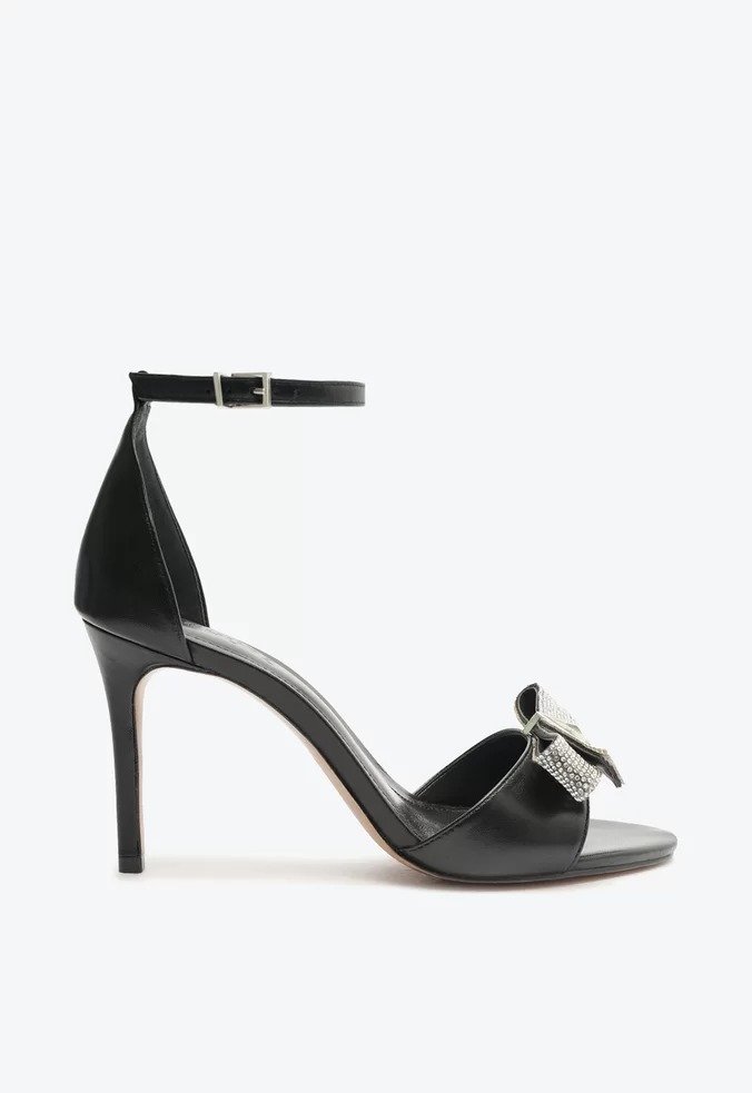 Sandália Schutz Laço Brilho Preta