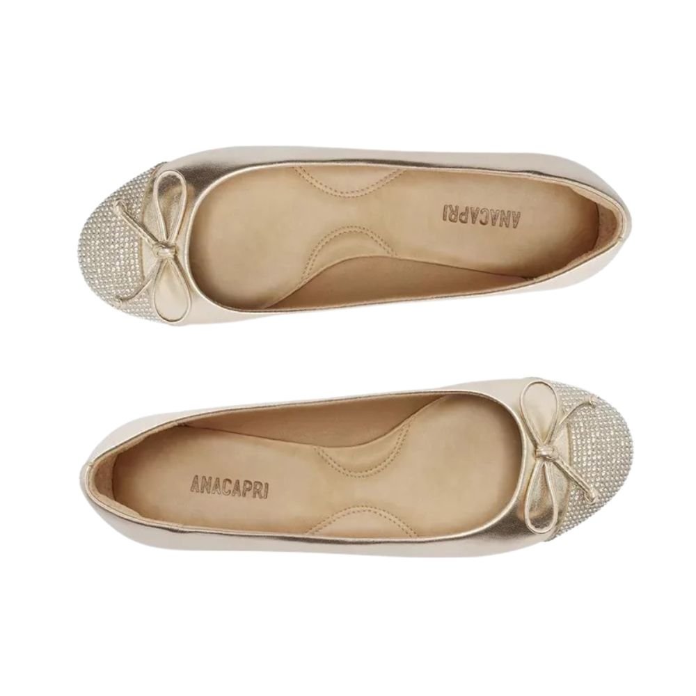 Sapatilha Anacapri Com Brilho Dourada Dourado 3