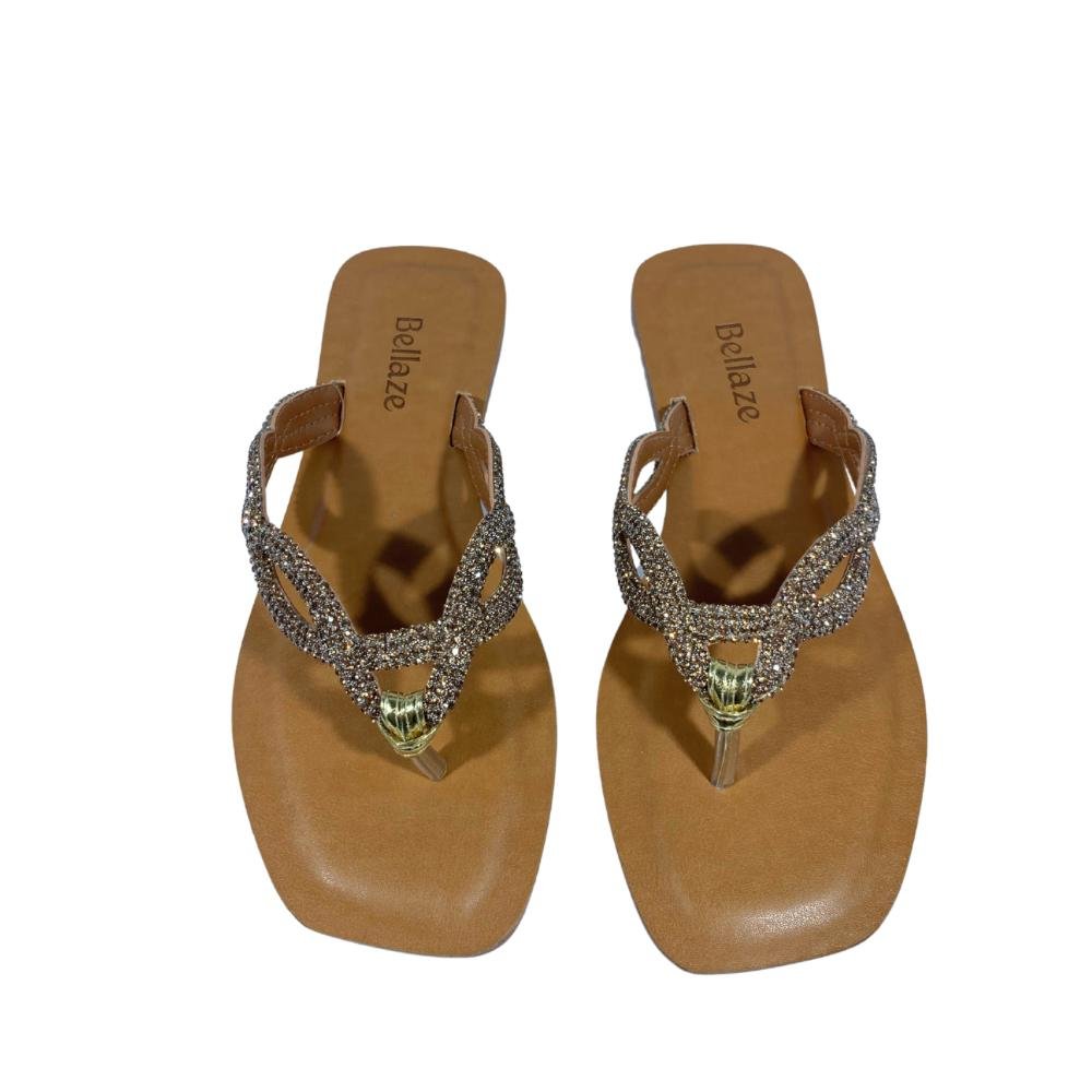 Rasteira Belazze Dourado Prata 2