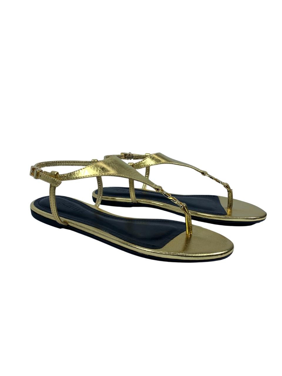 Sandália Schutz Com Detalhes Dourado Dourado 3