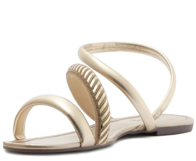 Sandália Rasteira Anacapri Dourada Dourado 2