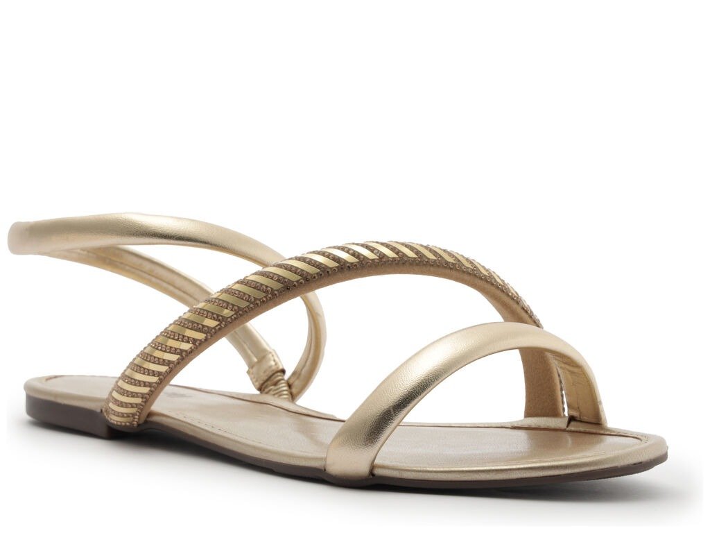 Sandália Rasteira Anacapri Dourada Dourado 4