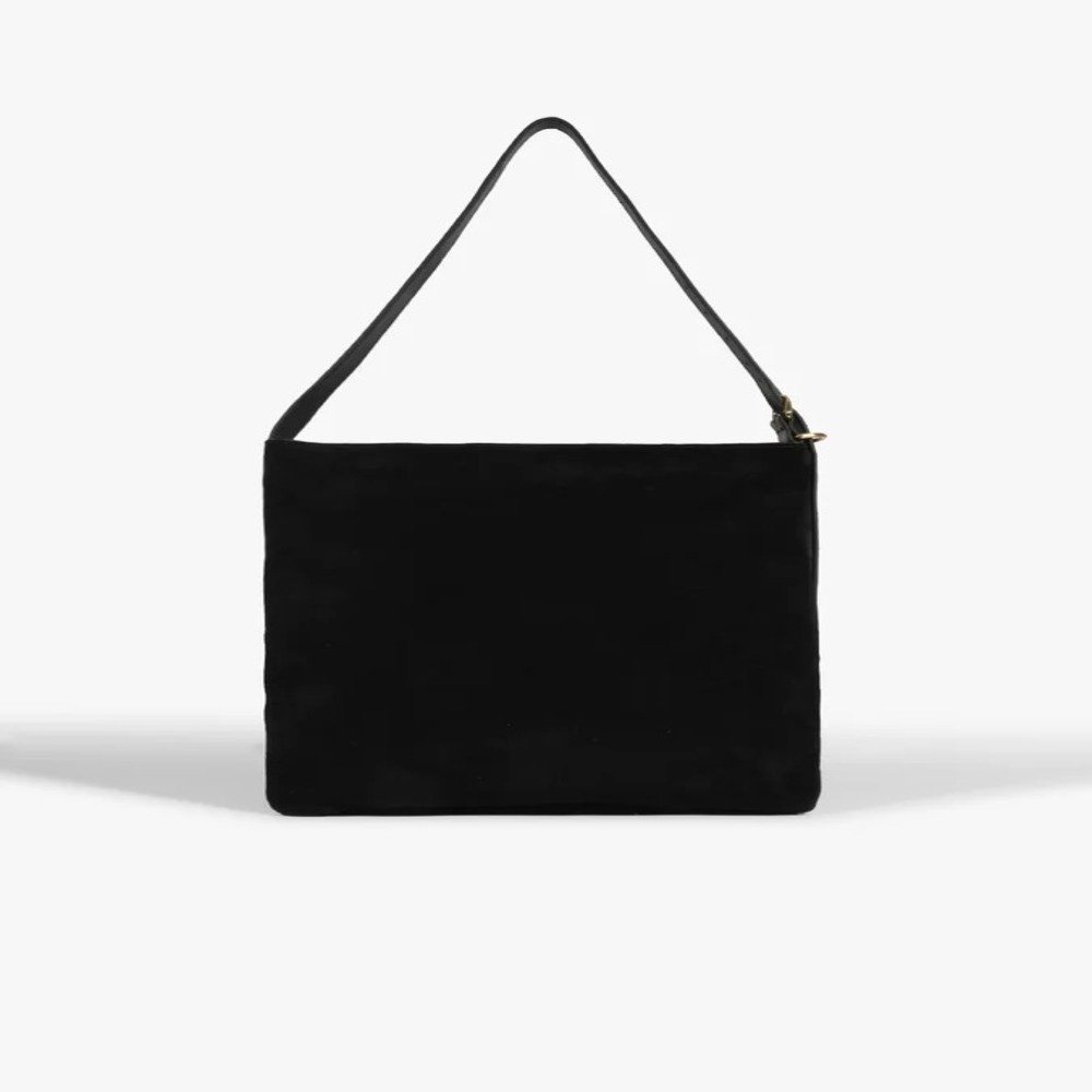 Bolsa Schutz Mally Tiracolo Pequena Franjas Preta Preto 4