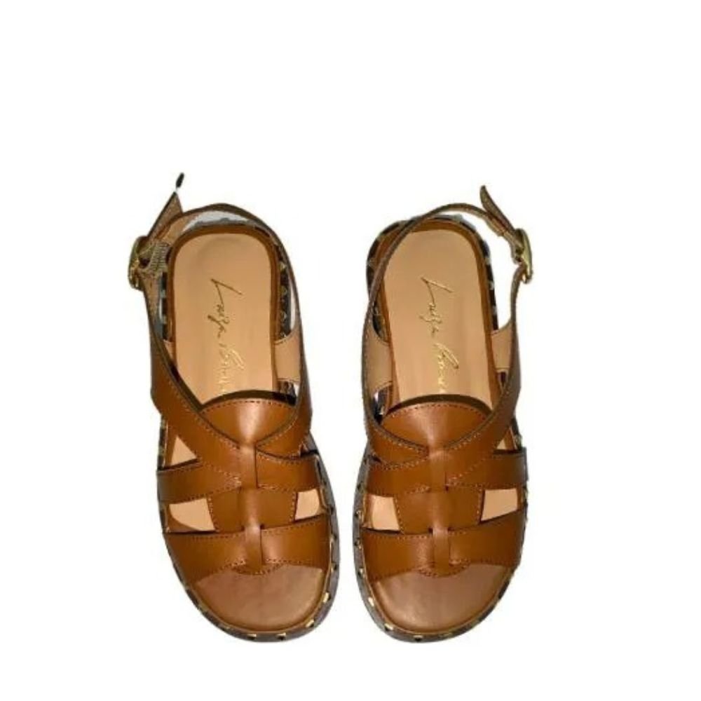 Sandália Luzia Barcelos Marrom Caramelo 2