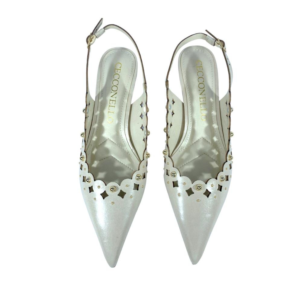 Slingback Cecconello Off White Branco 3