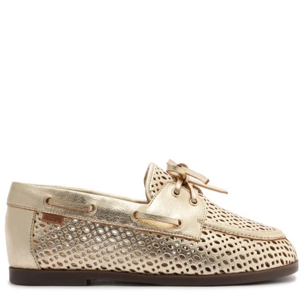 Mocassim Anacapri Laço Ana Dourado