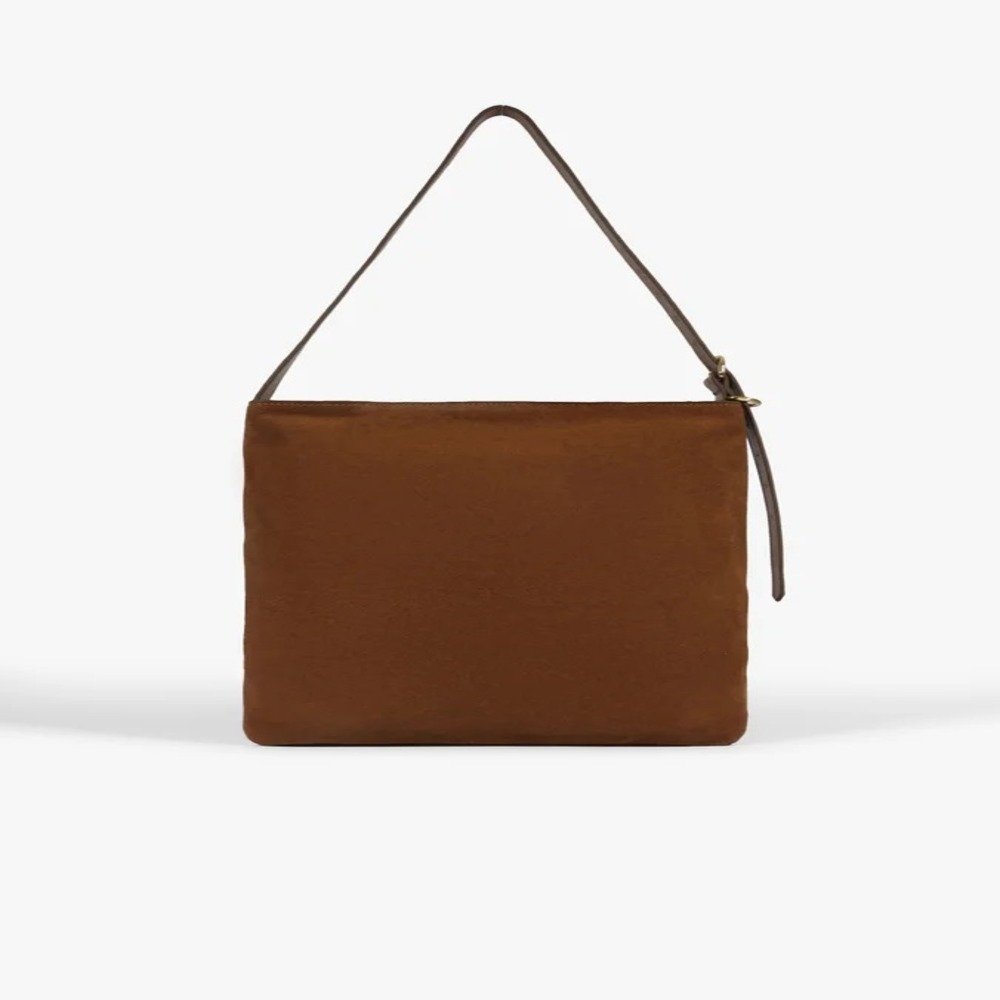 Bolsa Schutz Mally Tiracolo Pequena Franjas Marrom Marrom 4