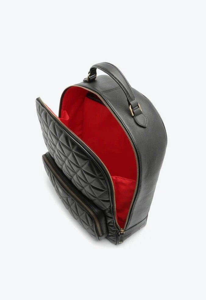 Mochila Schutz Couro Matelassê Preta Preto 3