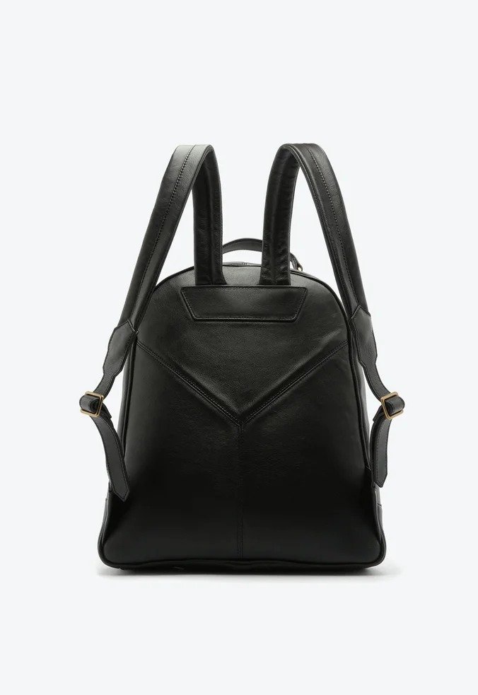 Mochila Schutz Couro Matelassê Preta Preto 4