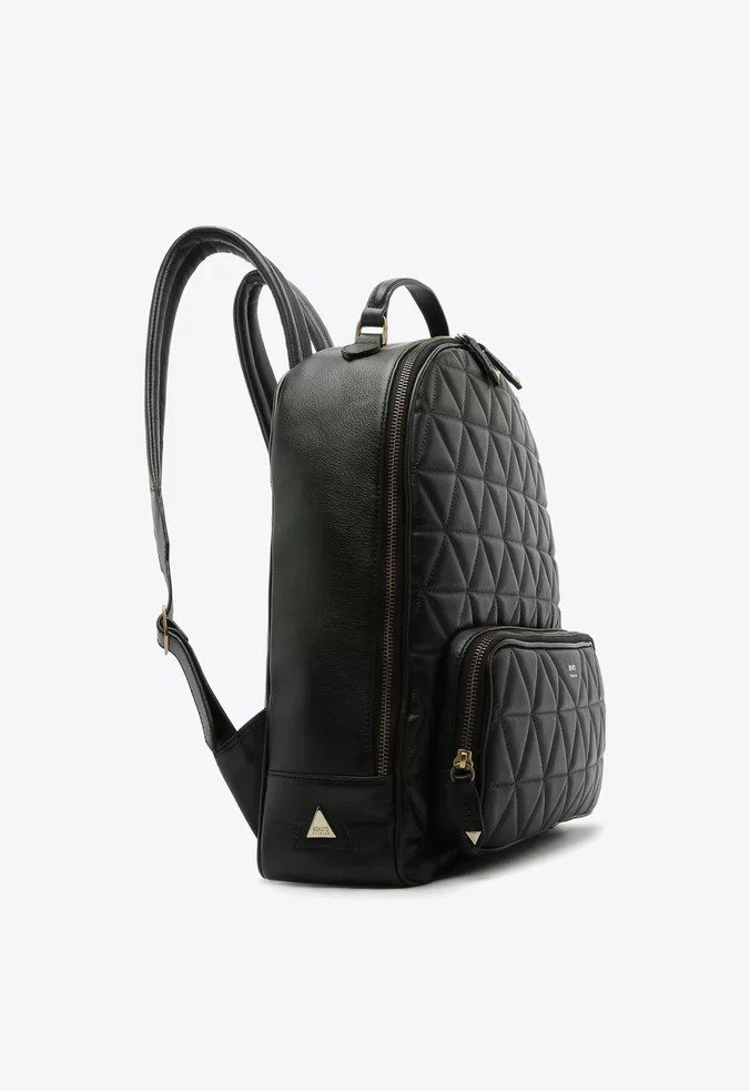 Mochila Schutz Couro Matelassê Preta Preto 5